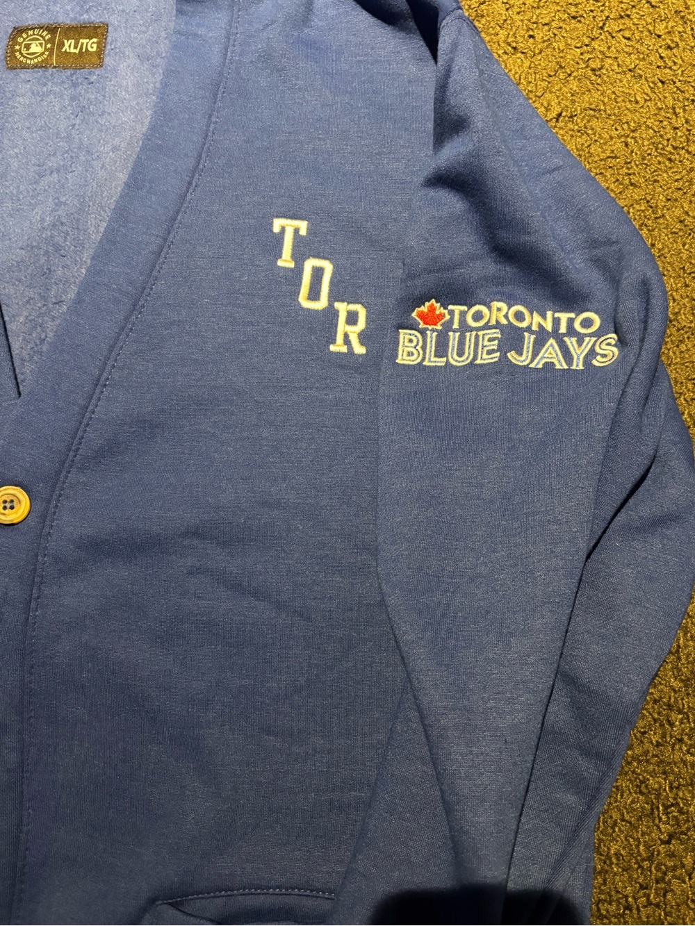 Toronto Blue Jays Royal Blue Button Cardigan XL - Picture 2 of 5